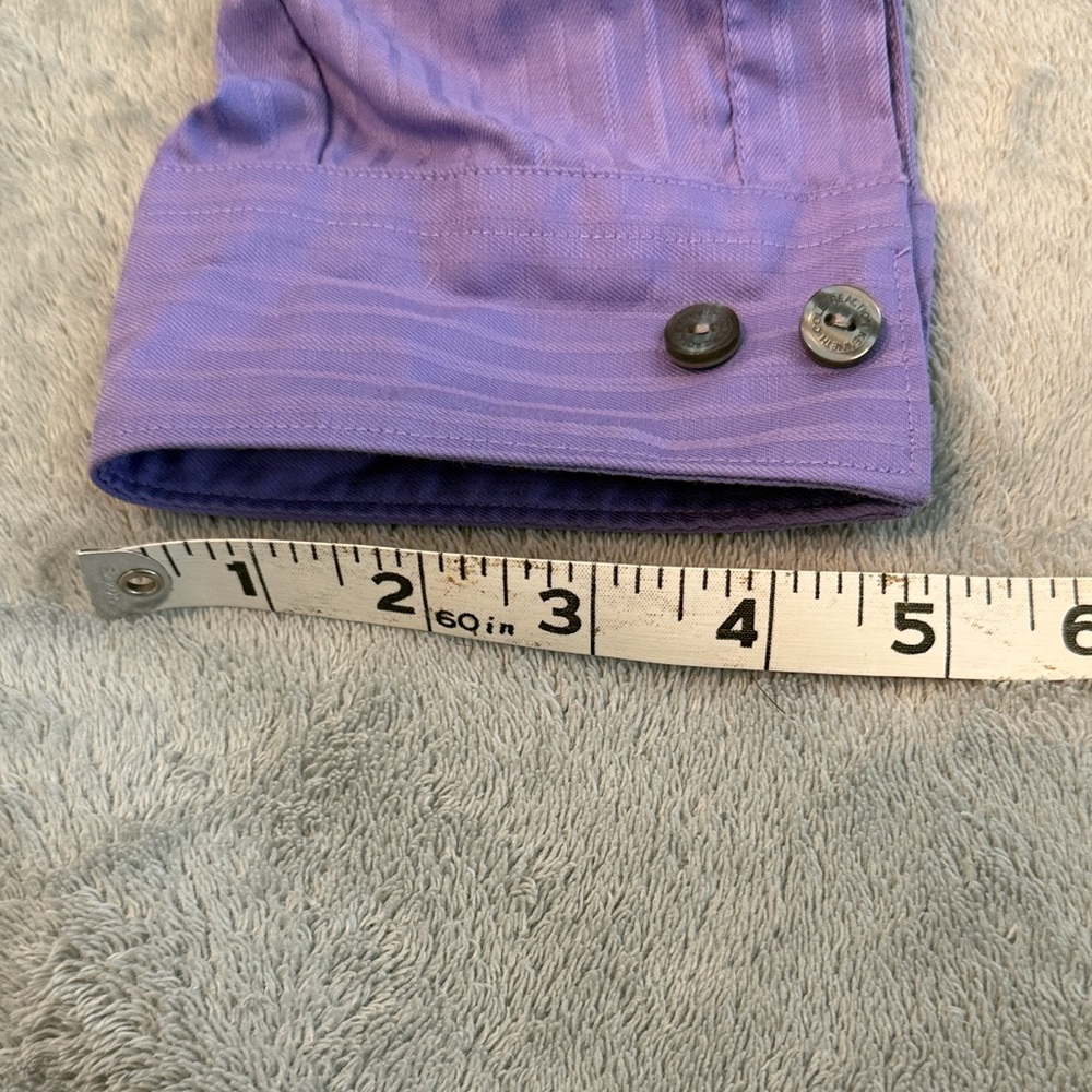 Kenneth Cole Reaction Medium Purple Striped Dress Shirt - Picture 11 of 12